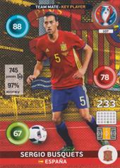 Busquets Sergio 2016 Panini Adrenalyn XL EURO Key Player #107