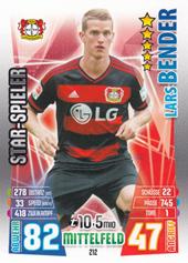 Bender Lars 15-16 Topps Match Attax BL Star-Spieler #212