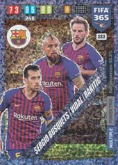 Busquets Vidal Rakitić 19-20 Panini Adrenalyn XL FIFA 365 Power Trio #383