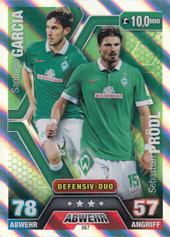 García Prödl 14-15 Topps Match Attax Extra BL Defensiv-Duo #567