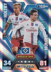 Holtby Müller 14-15 Topps Match Attax Extra BL Kreativ-Duo #571