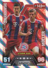 Lewandowski Müller 14-15 Topps Match Attax Extra BL Sturm-Duo #578