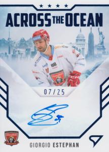 Estephan Giorgio 23-24 Tipsport Extraliga Across the Ocean Blue Auto #AOS-GE