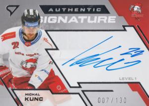 Kunc Michal 23-24 Tipsport Extraliga Authentic Signature Level 1 #SL1-KU