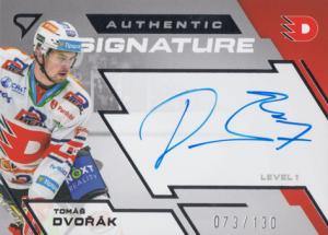 Dvořák Tomáš 23-24 Tipsport Extraliga Authentic Signature Level 1 #SL1-TD