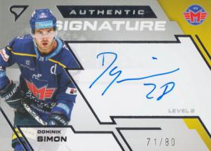 Simon Dominik 23-24 Tipsport Extraliga Authentic Signature Level 2 #SL2-DS