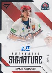 Kalousek Simon 22-23 Tipos Extraliga Authentic Signature Level 2 #SL2-SK