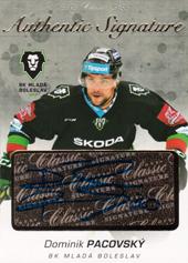 Pacovský Dominik 17-18 OFS Classic Authentic Signature Gold #134