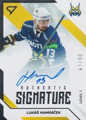 Hamráček Lukáš 22-23 Tipos Extraliga Authentic Signature Level 1 #SL1-LH