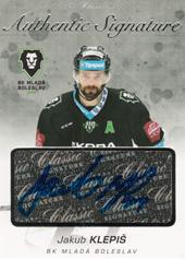 Klepiš Jakub 17-18 OFS Classic Authentic Signature Platinum #135