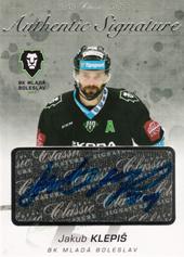 Klepiš Jakub 17-18 OFS Classic Authentic Signature Platinum #135