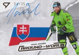 Jánošík Adam 25-26 Tipsport Extraliga Around the World Gold Auto Flag #AWS-AJ