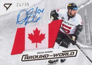 Shore Devin 25-26 Tipsport Extraliga Around the World Gold Auto Flag #AWS-DS