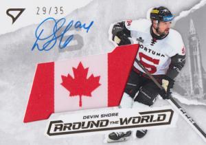 Shore Devin 25-26 Tipsport Extraliga Around the World Gold Auto Flag #AWS-DS