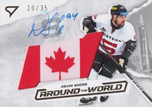 Shore Devin 25-26 Tipsport Extraliga Around the World Gold Auto Flag #AWS-DS