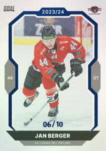 Berger Jan 23-24 GOAL Cards Chance liga Blue #399