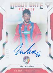 Míka Václav 20-21 Fortuna Liga Debut Date Rookie Auto #DR9