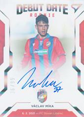 Míka Václav 20-21 Fortuna Liga Debut Date Rookie Auto #DR9