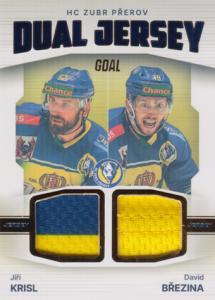 Krisl Březina 23-24 GOAL Cards Chance liga Dual Jersey Blue #JD-11