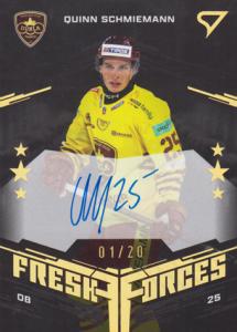 Schmiemann Quinn 24-25 Tipos Extraliga Fresh Forces Gold Auto #FFS-QS