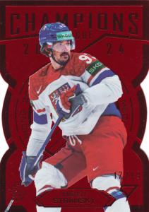 Stránský Matěj 2025 Hokejové Česko Champions 2024 Red Die Cut #GC-23