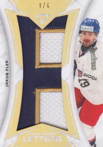 Flek Jakub 2025 Hokejové Česko Game-Worn Letters "F" #GL-JF