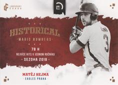 Hejma Matěj 2022 LC Czech Baseball Extraleague Historical Magic Numbers #H10