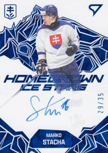 Stacha Marko 2025 Hokejové Slovensko Homegrown Ice Stars Blue Auto #HSS-MS Stacha Marko 2025 Hokejové Slovensko Homegrown Ice Stars Blue Auto #HSS-MS