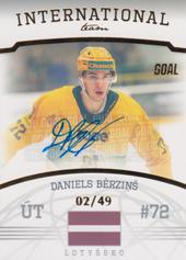 Bērziņš Daniels 22-23 GOAL Cards Chance liga International Team Autograph #IT-2