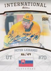Lichanec Peter 22-23 GOAL Cards Chance liga International Team Autograph #IT-4