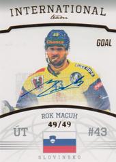 Macuh Rok 22-23 GOAL Cards Chance liga International Team Autograph #IT-5