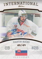 Bučko Martin 22-23 GOAL Cards Chance liga International Team Autograph #IT-11