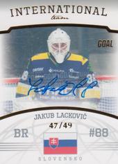 Lackovič Jakub 22-23 GOAL Cards Chance liga International Team Autograph #IT-16