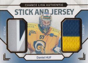 Huf Daniel 23-24 GOAL Cards Chance liga Stick and Jersey Gold #SJ-1