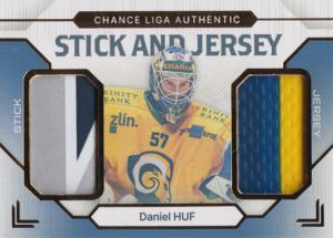 Huf Daniel 23-24 GOAL Cards Chance liga Stick and Jersey Gold #SJ-1