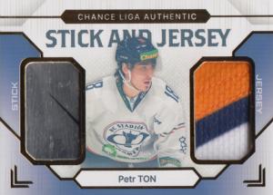 Ton Petr 23-24 GOAL Cards Chance liga Stick and Jersey Gold #SJ-8