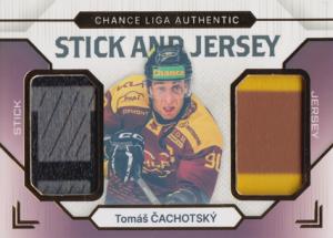 Čachotský Tomáš 23-24 GOAL Cards Chance liga Stick and Jersey Gold #SJ-9