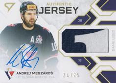 Meszároš Andrej 20-21 Tipos Extraliga Authentic Jersey Auto #U-JS02