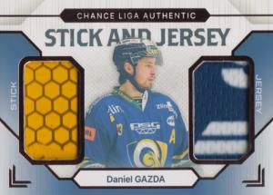 Gazda Daniel 23-24 GOAL Cards Chance liga Stick and Jersey Bronze #SJ-2