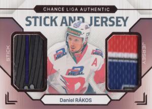 Rákos Daniel 23-24 GOAL Cards Chance liga Stick and Jersey Bronze #SJ-16