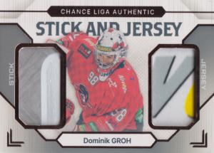 Groh Dominik 23-24 GOAL Cards Chance liga Stick and Jersey Bronze #SJ-18