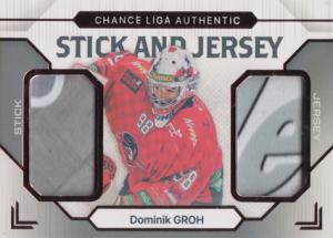 Groh Dominik 23-24 GOAL Cards Chance liga Stick and Jersey Bronze #SJ-18