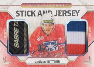Bittner Ladislav 23-24 GOAL Cards Chance liga Stick and Jersey Neon #SJ-5