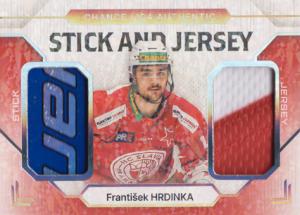 Hrdinka František 23-24 GOAL Cards Chance liga Stick and Jersey Neon #SJ-14