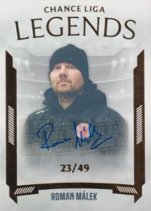 Málek Roman 22-23 GOAL Cards Chance liga Legends Autograph #LL-12
