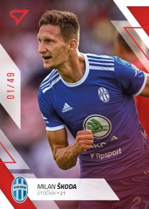 Škoda Milan 22-23 Fortuna Liga Red #90 Škoda Milan 22-23 Fortuna Liga Red #90