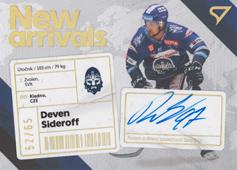 Sideroff Deven 23-24 Tipsport Extraliga New Arrivals Auto #NAS-DS