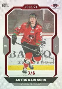 Karlsson Anton 23-24 GOAL Cards Chance liga Red #196