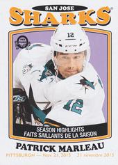 Marleau Patrick 16-17 O-Pee-Chee Season Highlights Retro #607