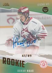 Haas Oskar 22-23 GOAL Cards Chance liga Rookie Autograph #RO-15